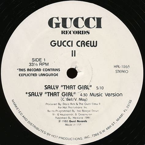 gucci crew sally|song sally that girl.